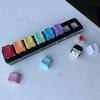 Elacgap OEM Profile Blank Keycaps PBT Rainbow Mixed Colors 1U R4 Keycap for MX switches Mechanical Keyboard (Mixed Colors, 100pcs) view 3