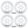 ACROPIX 3" Car Speaker Grills Cover Round 3 Inch Audio Speaker Subwoofer Guard Protector Case with Mounting Screws ABS Silver Tone - Pack of 4 view 1