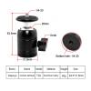 Mini Ball Head Mobile Phone Clip Digital Camera Photography Accessories Tripod 360 R otating Spherical SLR Aluminum Alloy PTZ view 2