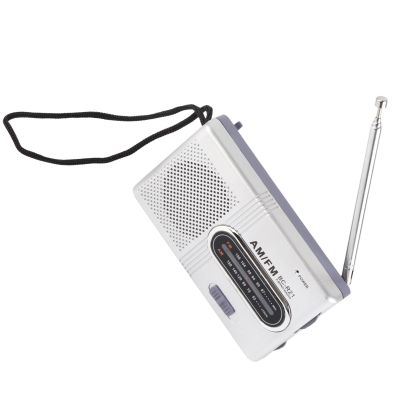 Acouto Portable AM FM Radio Battery Operated 5W Speaker Lasting Portable Pocket Transistor Radio Big Speaker Earphone Jack for Gift Elder Home Battery