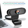 Vikye Webcam, HD 1080P 2K USB Webcam 45 Degree Rotation Auto Focus Laptop USB Webcam for Desktop for XP, for Vista, for WIN7, for WIN8, Vikyesdg1e4tn7a view 3