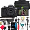 Canon EOS R50 Mirrorless Camera (Black) with RF-S 18-45mm F4.5-6.3 is STM Lens 5811C012 Bundle with Deco Gear Photography Bag + Microphone + Tripod + Software & Accessories Kit view 1