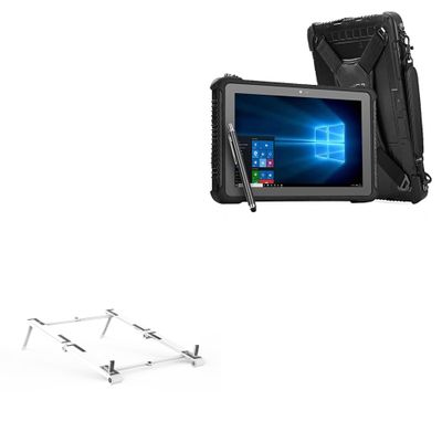 BoxWave Stand and Mount Compatible with Munbyn IRT05 - Pocket Aluminum Stand 3-in-1, Portable Multi Angle Viewing Riser - Metallic Silver