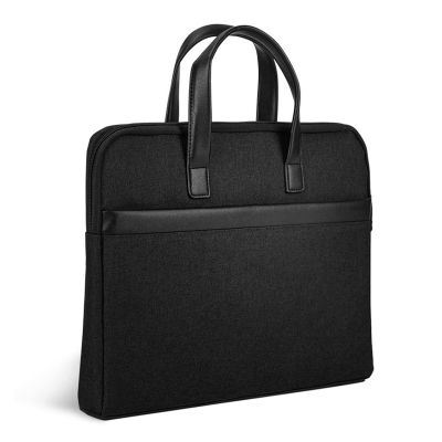 GRFIT Laptop and Tablet Bag Briefcase Business Men's and Women's Professional Document Bag Business Bag Polyester Handbag Information Bag Laptop Bag Black Work Bag Business Travel Office