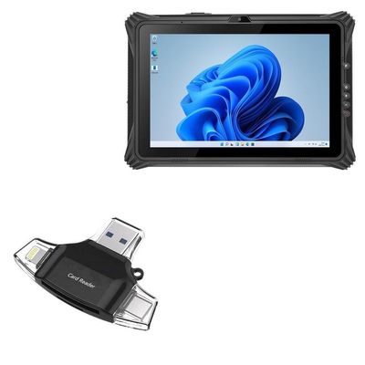 BoxWave Smart Gadget Compatible with Munbyn IRT09A - AllReader SD Card Reader, microSD Card Reader SD Compact USB - Jet Black