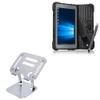 BoxWave Stand and Mount Compatible with Munbyn IRT04 - Executive VersaView Laptop Stand, Ergonomic Adjustable Viewing Angle Metallic Riser - Metallic Silver view 1