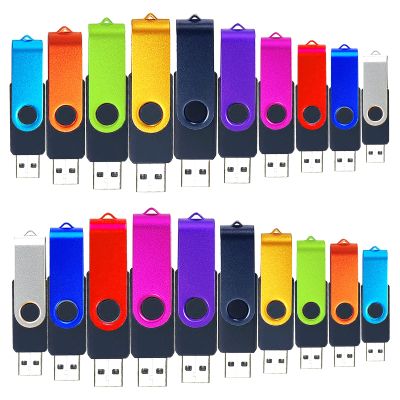 2GB USB Flash Drives 20 Pack 2 GB Thumb Drive TATMOHIK 2.0 USB Drives Bulk 2GB Swivel Design Flash Drive Pack with LED Indicator 2 Gig Jump Drive Pack, USB Stick, Memory Stick, Pen Drive, Mixed Color