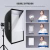 NEEWER 24"x35" Quick Setup Foldable Rectangular Strip Softbox Bowens Mount with Diffusers/Honeycomb Grid/Bag, Compatible with Godox Aputure 120d Video Lights Q4 Studio Flash Strobes, NS16S view 4