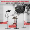 IFOOTAGE RB-A400 Round Base Light Stand Monopod, 79" Tripod Monopod for Cameras, Lights, Webcam, Live Streaming, Vlogging, Payload 22LBS view 2