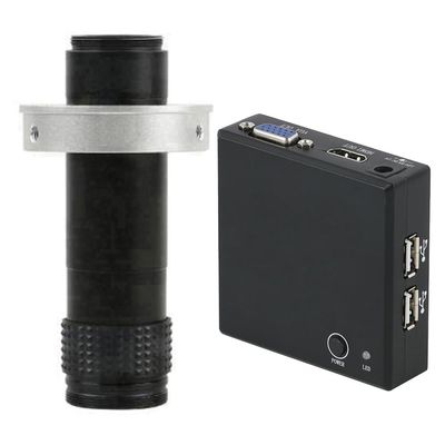 1080P 60FPS 2MP HDMI VGA Industrial Electronic Digital Video Microscope Camera & 120X C-Mount Lens For Phone PCB Repair