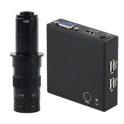 1080P 60FPS 2MP HDMI VGA Industrial Electronic Digital Video Microscope Camera & 180X C-Mount Lens For Phone PCB Repair