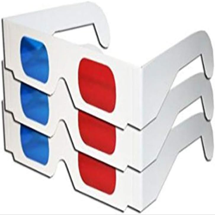 3 Pcs Unisex 3D Stereo Glasses Foldable 3D Cardboard Glasses for Films, TV, Magazines and More Clever and Attractive, Accessories