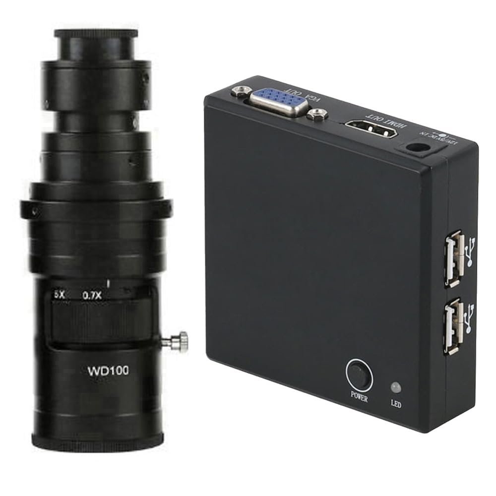 1080P 60FPS 2MP HDMI VGA Industrial Electronic Digital Video Microscope Camera & 200X C-Mount Lens For Phone PCB Repair