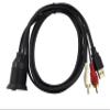 RonDexy Flush Mount Cable Kit 3 ft USB 3.0 Male to 3.0 Female and 2 RCA Male to 3.5mm Female AUX Extension Cable Dashboard Panel Dash Mount Port (3 feet) view 2
