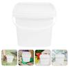 HOLIDYOYO Ice Cream Bucket Water Bucket with Lid Food Storage Container 3L Food Storage Pail Paint All Purpose Pail for Paint Water Art Crafts Projects White view 3