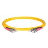 SpeedyFiberTX 2-Pack 80 Meter FC/APC to FC/APC Fiber Optic Patch Cable, Red and Black Boots, Corning SMF-28 Ultra Single-Mode 9/125um Optical Fiber, Duplex Yellow Riser OFNR Cable Jacket view 2