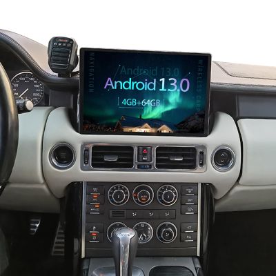 ZWNAV 13.3 inch Android 13 Car Stereo for Land Rover for Range Rover Vogue V8 L322 2005-2012, GPS Navigation Android Head Unit Player, Wireless Carplay