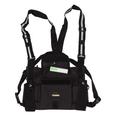 Vomeko Radio Chest Harness Rig,Walkie Talkie Vest,Reflective Radio Vest,Security
