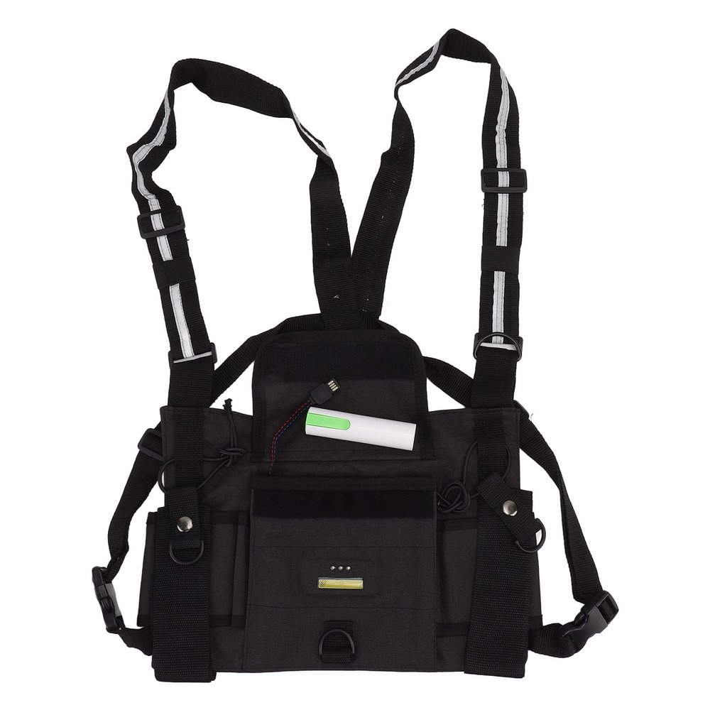 Vomeko Radio Chest Harness Rig,Walkie Talkie Vest,Reflective Radio Vest,Security