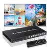 HDMI MultiViewer 8x1 with KVM Function, 4K@30Hz HDMI Quad MultiViewer Share 8 Computers simultaneously, Allowing Them to Share a Set of Keyboard and Mouse simultaneously, with IR Remote Control view 1