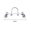 2 Pieces Electric Heater Caster Frame Base Accessories Spare Parts Smooth and Easy to Move Replacements with Wheels, White Wheel view 3