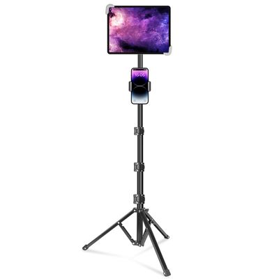 Elitehood iPad Tripod Stand, 65 Inch Height Adjustable Stand Holder with 360 Rotating Floor Tripod for 9.5-14.5 Inch Tablets