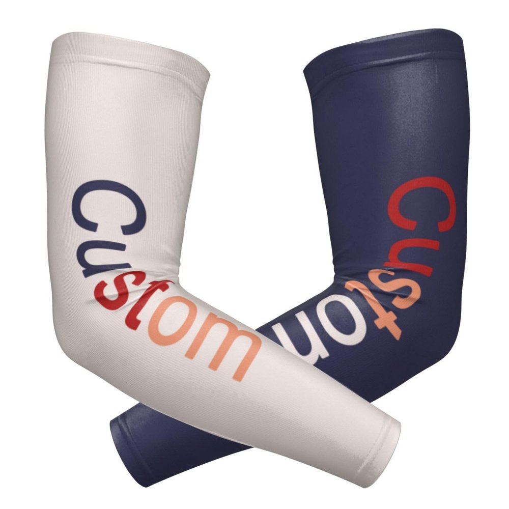EastSail Custom Arm Sleeves with Elastic Breathable Personalized Add Your Own Image Text for Cycling Football Volleyball Baseball One Size Fits All