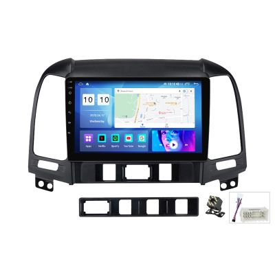 Android 12 Car Radio Stereo for Hyundai Santa Fe 2 2006-2012 Carplay/Android Auto 9 Inch Multimedia Player Support Bluetooth/GPS/FM RDS/DSP/Wifi/4G/SWC+Backup Camera,B,M800S/8+256G