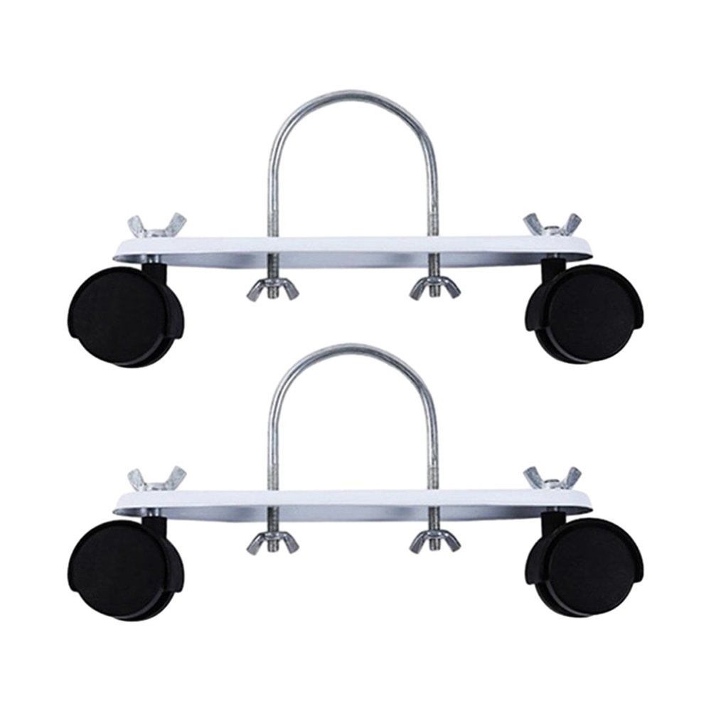  1 Pair Electric Heating Oil Heater Support Holder Accessory Professional Length 21cm Carbon Steel Easily Install Replacements, Black Wheel