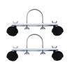  1 Pair Electric Heating Oil Heater Support Holder Accessory Professional Length 21cm Carbon Steel Easily Install Replacements, Black Wheel view 1