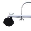  1 Pair Electric Heating Oil Heater Support Holder Accessory Professional Length 21cm Carbon Steel Easily Install Replacements, Black Wheel view 2