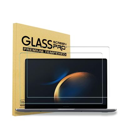 2 Pack Tempered Glass Screen Protector for Samsung Galaxy Book 5/4/3 Pro 16", Galaxy Book 4/3 Ultra 16", Galaxy Book 5/4/3 Pro 360 16" Touchscreen Laptop, HD Clear, 9H Anti-Scratch, Bubble Free
