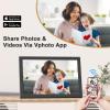10.1" Digital-Picture-Frame Smart WiFi-Photo-Frame - IPS Touch Screen Digital Photo Frame, 32GB Slideshow, Auto-Rotate, Load Photo Video from Phone via App Email, Free Cloud Storage, Gift for Mom Dad view 3