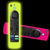 2 Pack Remote Covers Replacement Compatible with Toshiba and Insignia Fire TV Remote, Silicone Sleeve Case Glow in Dark for CTRC1US21 NS-RCFNA-21 Remote Cover (Glow Yellow& Rose Red) view 1