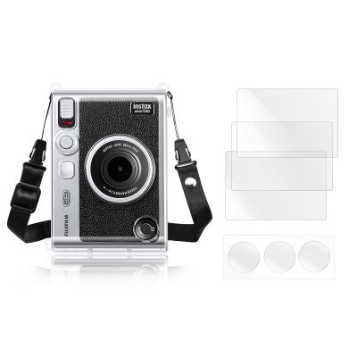 Rieibi Accessories for Fujifilm Mini Evo Instant Camera, Christmas Gift Bundle Includes Mini Evo Clear Case & Screen Protector