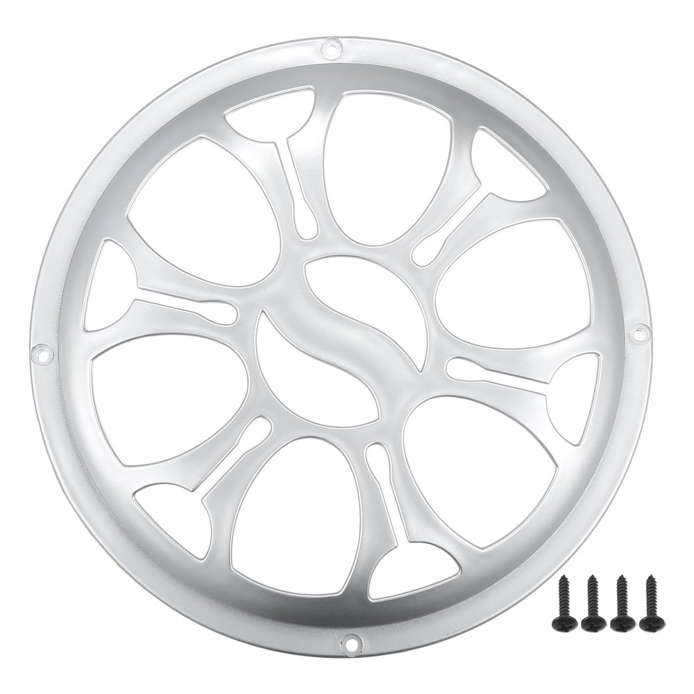 ACROPIX Universal 8" Car Speaker Grills Cover Round 8 Inch Audio Speaker Subwoofer Guard Protector Case with Mounting Screws ABS Silver Tone - Pack of 1