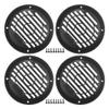 ACROPIX Universal 3" Car Speaker Grills Cover Round 3 Inch Audio Speaker Subwoofer Guard Protector Case with Mounting Screws ABS Black - Pack of 4 view 1