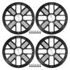 ACROPIX Universal 10" Car Speaker Grills Cover Mesh Round 10 Inch Audio Speaker Subwoofer Guard Protector Case with Mounting Screws ABS Black - Pack of 4 view 1