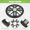 ACROPIX Universal 10" Car Speaker Grills Cover Mesh Round 10 Inch Audio Speaker Subwoofer Guard Protector Case with Mounting Screws ABS Black - Pack of 4 view 4