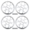 ACROPIX Universal 8" Car Speaker Grills Cover Round 8 Inch Audio Speaker Subwoofer Guard Protector Case with Mounting Screws ABS Silver Tone - Pack of 4 view 1