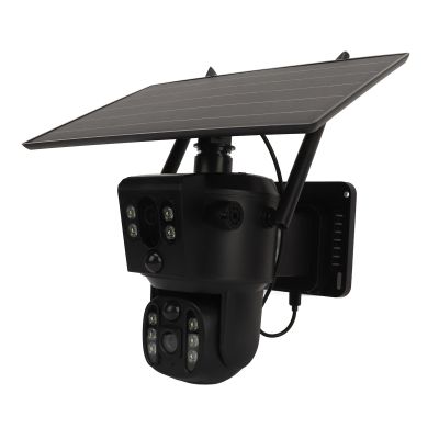 Dilwe Solar Security Cameras Wireless Outdoor, 4K 8MP 4G Dual Lens Solar Camera, Full Color Night Vision Home Security Camera, 2 Way Talk, Humanoid Tracking, DILWE4EAX713FQU
