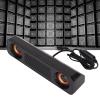 Estink Wired Desktop Speaker, ABS 60Hz-20kHz 360 Degree HiFi Stereo Subwoofer USB Powered 3.5mm Plug Portable Desktop Long Speaker for Home Audio TV Computer Tablet view 3