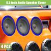 ACROPIX Universal 6.5" Car Speaker Grills Cover Mesh Round 6.5 Inch Audio Speaker Subwoofer Guard Protector Case with Mounting Screws Iron Blue - Pack of 4 view 2