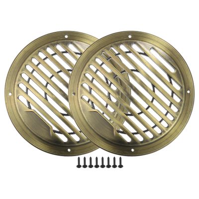 ACROPIX Universal 4.5" Car Speaker Grills Cover Round 4.5 Inch Audio Speaker Subwoofer Guard Protector Case with Mounting Screws ABS Bronze Tone - Pack of 2