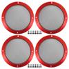 ACROPIX Universal 6.5" Car Speaker Grills Cover Mesh Round 6.5 Inch Audio Speaker Subwoofer Guard Protector Case with Mounting Screws Iron Red - Pack of 4 view 1