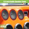 ACROPIX Universal 6.5" Car Speaker Grills Cover Mesh Round 6.5 Inch Audio Speaker Subwoofer Guard Protector Case with Mounting Screws Iron Red - Pack of 4 view 2