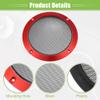 ACROPIX Universal 6.5" Car Speaker Grills Cover Mesh Round 6.5 Inch Audio Speaker Subwoofer Guard Protector Case with Mounting Screws Iron Red - Pack of 4 view 4