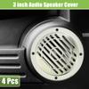 ACROPIX Universal 3" Car Speaker Grills Cover Round 3 Inch Audio Speaker Subwoofer Guard Protector Case with Mounting Screws ABS Silver Tone - Pack of 4 view 2