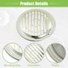 ACROPIX Universal 3" Car Speaker Grills Cover Round 3 Inch Audio Speaker Subwoofer Guard Protector Case with Mounting Screws ABS Silver Tone - Pack of 4 view 4