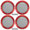 ACROPIX Universal 5" Car Speaker Grills Cover Mesh Round 5 Inch Audio Speaker Subwoofer Guard Protector Case with Mounting Screws Iron Red - Pack of 4 view 1
